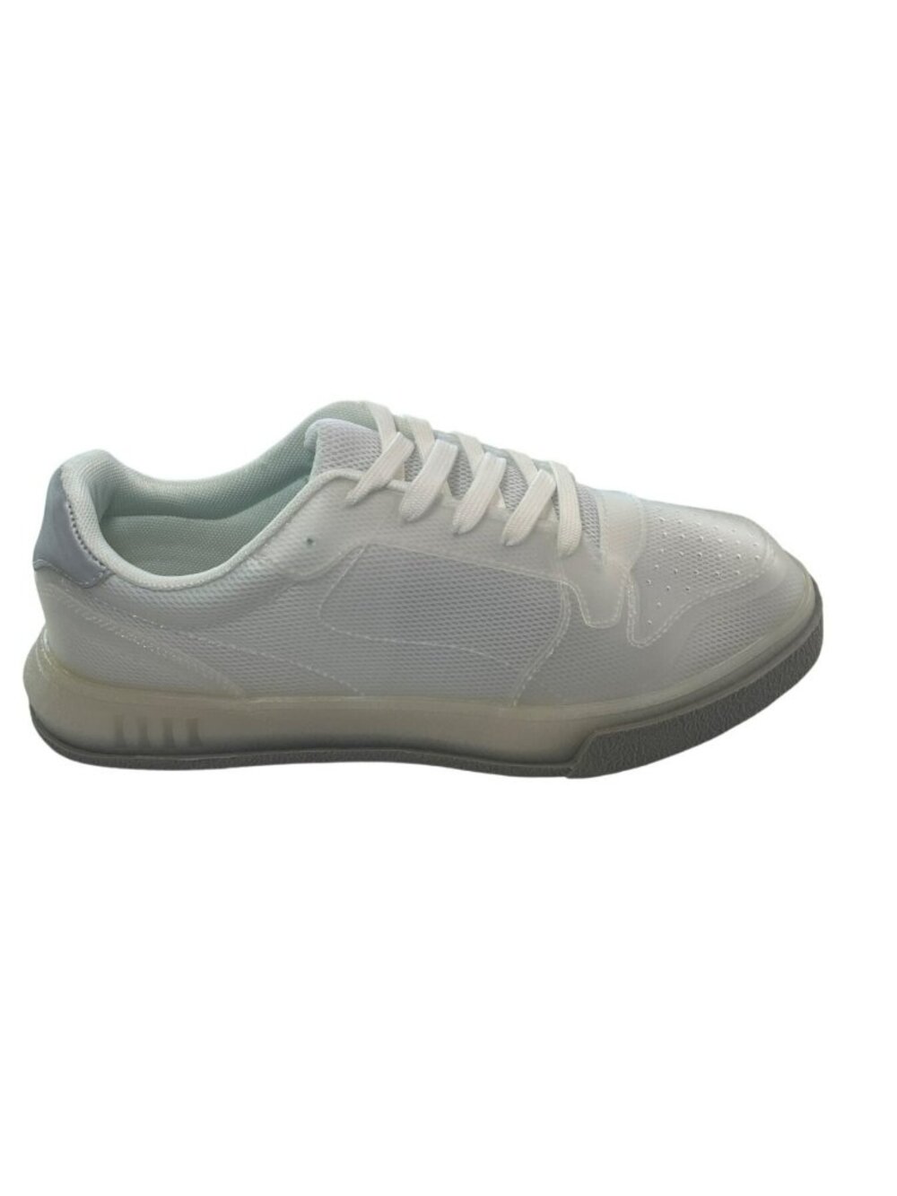 ASOS Design White Trainers With Rubber Sole Mesh Lace-Up Men's US Size 10 NEW
